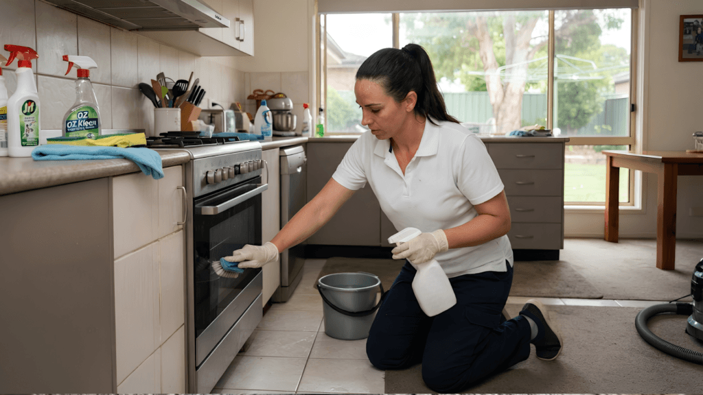Professional house cleaning service team performing deep cleaning in Melbourne home